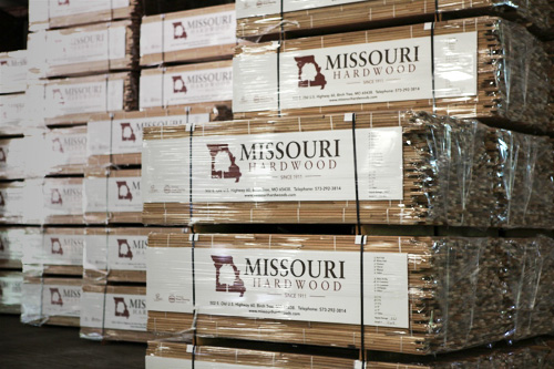 Missouri Hardwood Lumber in Warehouse